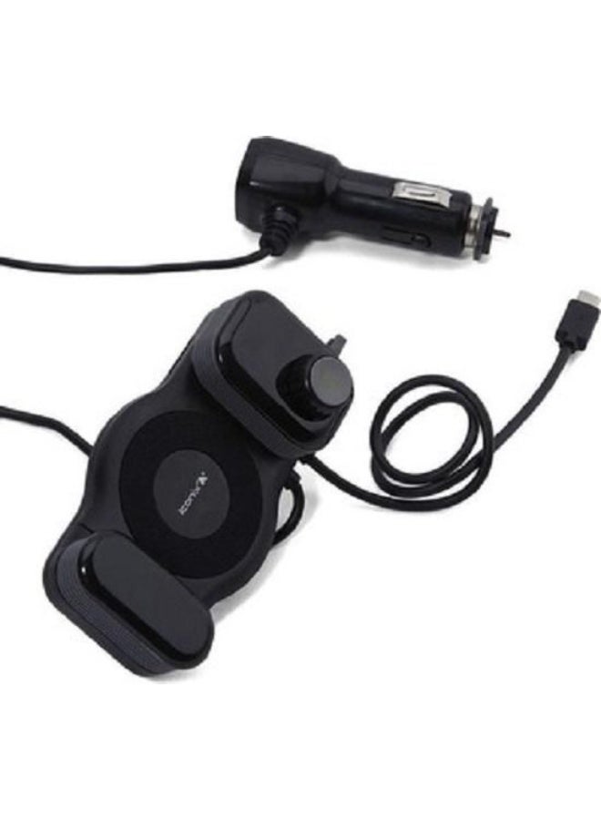 آيكونكس جهاز إرسال FM للسيارة مع تحكم عن بُعد iConix IC-CM2021 - أسود - Image 1